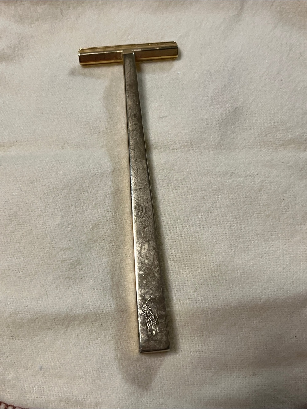 Polo by Ralph Lauren Gold and Silver Two-Tone T-Bar Money Clip